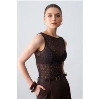 Elegante ärmellose Spitzenbluse