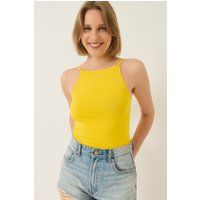 Körpernahes Halter-Top aus Baumwolle