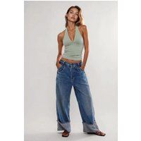 Tailliertes Halterneck-Top aus Jersey