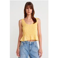 Gesmoktes Schößchen-Crop-Top