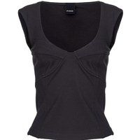 Ärmelloses strukturiertes Top im Korsett-Stil