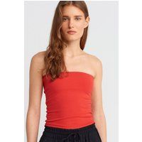 Schlichtes Bandeau-Top aus Baumwoll-Jersey