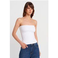 Schmales trägerloses Jersey-Bandeau-Top