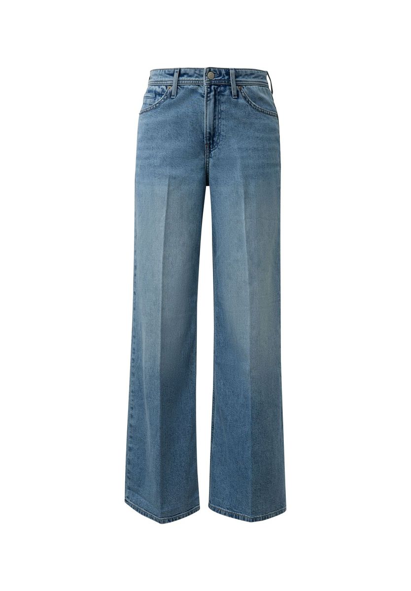 Wide-Leg-Jeans mit hohem Bund