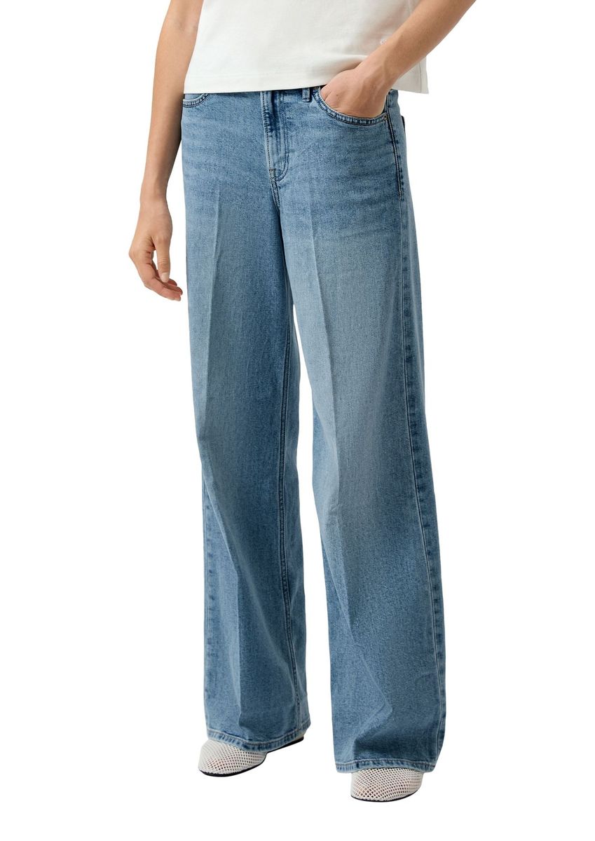 Wide-Leg-Jeans mit hohem Bund