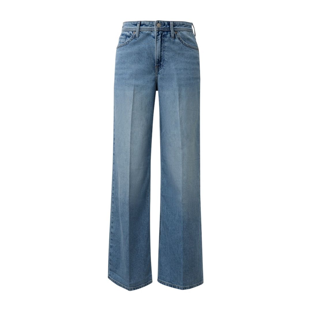 Wide-Leg-Jeans mit hohem Bund