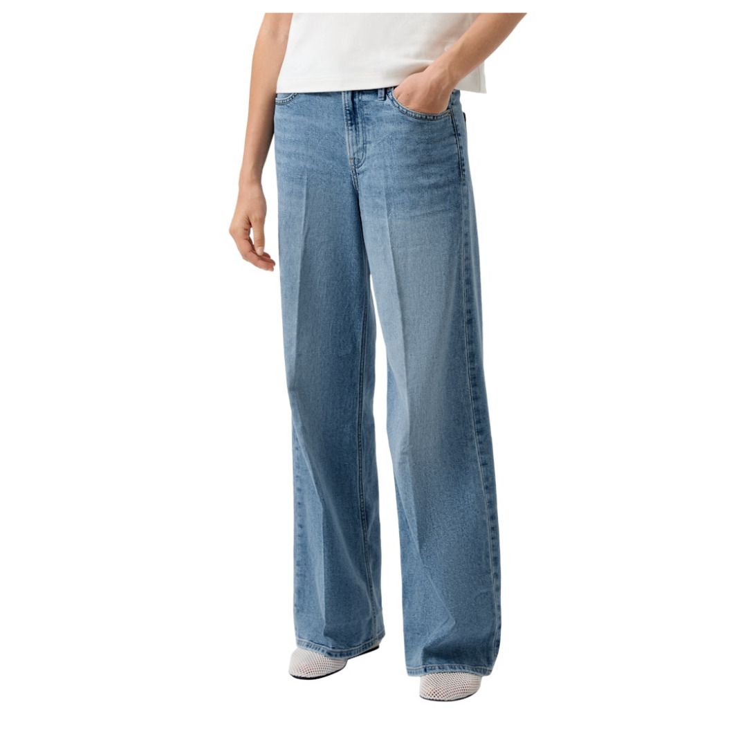 Wide-Leg-Jeans mit hohem Bund