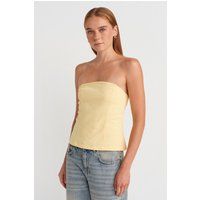Trägerloses Tailliertes Peplum-Top