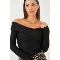 Off-Shoulder-Top mit Überkreuz-Detail
