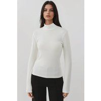 Ultraweiches Slim Fit Stehkragen-Top