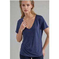 Weiche Modal-Bluse mit V-Ausschnitt