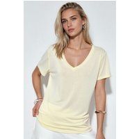 Weiches Modal-T-Shirt mit V-Ausschnitt