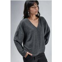 V-Ausschnitt-Bluse aus Jersey