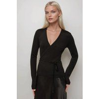 Strickbluse mit femininem Wickeleffekt