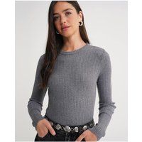 Weiches Texturiertes Langarmshirt mit Rippenstruktur