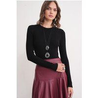 Weiches Strukturiertes Rippen-Langarmshirt