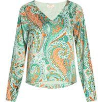 Elegante Paisley-Bluse mit V-Ausschnitt