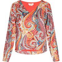 V-Ausschnitt Bluse mit Paisley-Muster