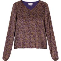 Florale Bluse mit V-Ausschnitt