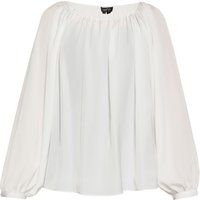 Elegante fließende Puffärmel-Bluse