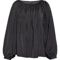 Satinbluse mit gerafftem Halsausschnitt