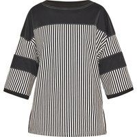 Gestreifte Oversized-Strickbluse