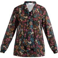 Schluppenbluse mit floralem Muster