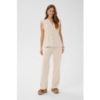 Ärmellose Bluse mit Rüschendetails