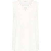 Strukturierte ärmellose Bluse mit Schlitz