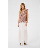 Ärmellose Bluse mit Blumenmuster