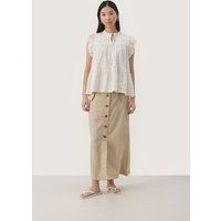 Ärmellose Bluse mit Volants
