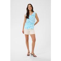 Ärmellose Bluse mit Paisley-Muster