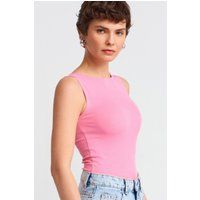 Ärmelloses Slim-Fit Boot-Hals-Top