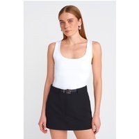 Eng anliegendes Jersey-Top mit Karree-Ausschnitt
