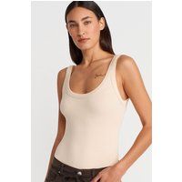 Gerippter Baumwoll-Mix Tank Bodysuit