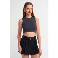 Ärmelloses Crop-Top aus Baumwolljersey
