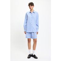 Oversized Leinenhemd mit Knopfleiste