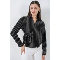 Gestreifte Bluse mit Bindedetail