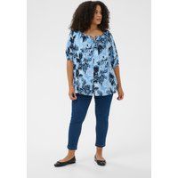 Bluse mit abstraktem Muster und Bindeband