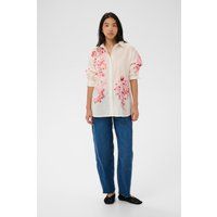 Bluse mit künstlerischem Blumenmuster