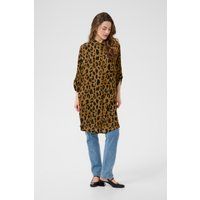 Locker sitzendes Hemd mit Leopardenmuster