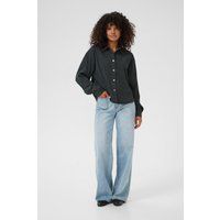 Lockeres Overshirt aus strukturiertem Stoff