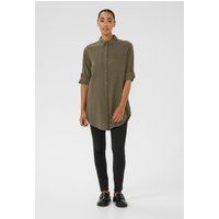 Weites Longline-Baumwollhemd
