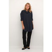 Longline-Baumwollhemd in Loose Fit