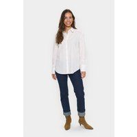 Oversize-Baumwollhemd mit Herzmuster