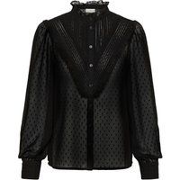 Bluse mit Rüschen und Punkten