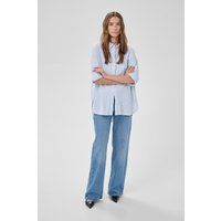 Oversize-Hemdbluse mit Streifenmuster