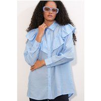 Relaxte Bluse mit Rüschendetail