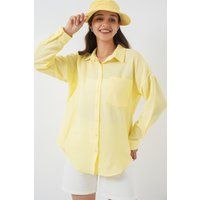Locker geschnittenes Leinen-Overshirt
