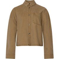 Kastige Kurze Hemdjacke aus Baumwolle